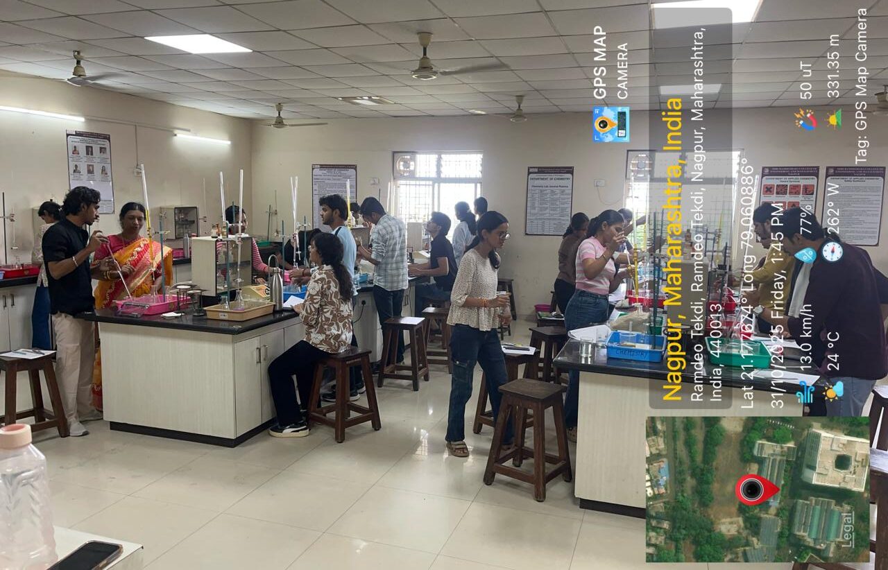 B. Tech First Year stsudents performing in Chemistry Lab Photo 2